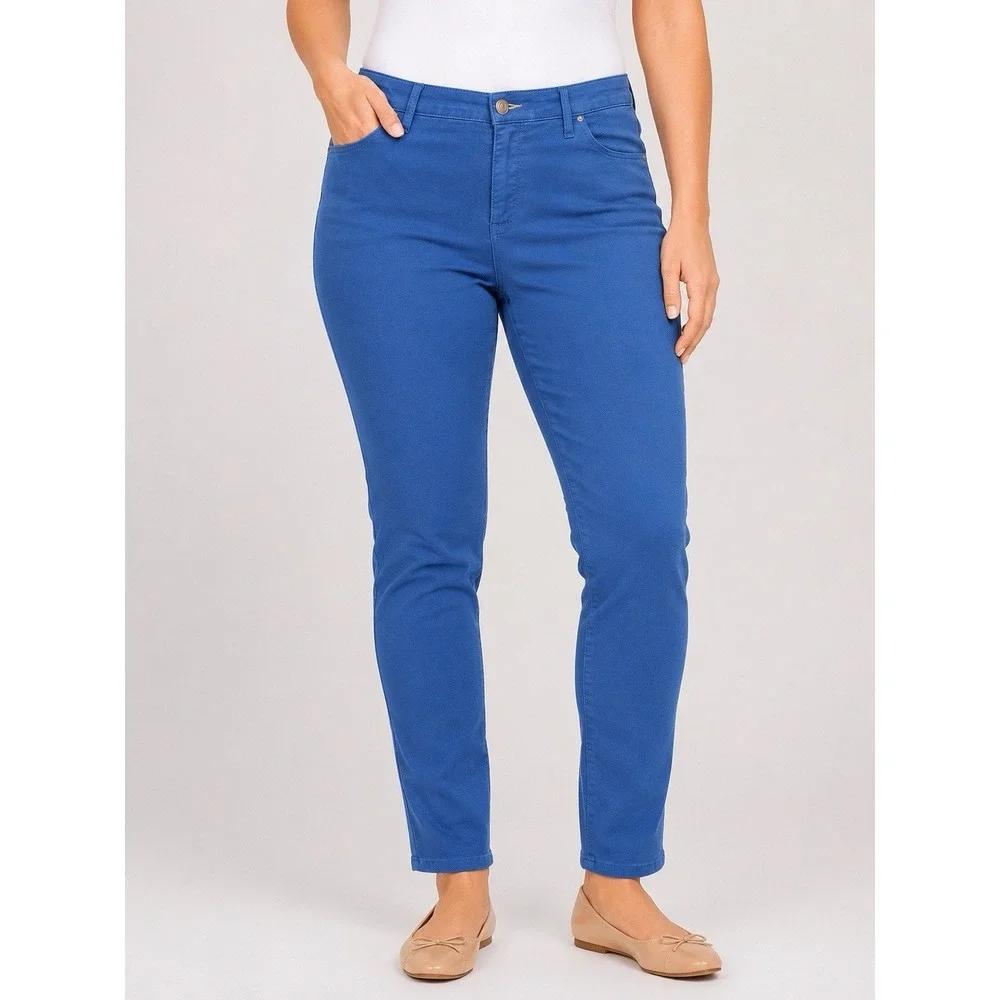 Talbots Jegging Curvy 14W Blue Stretch Skinny Ankle Jeans Plus Size 28.5 Inseam